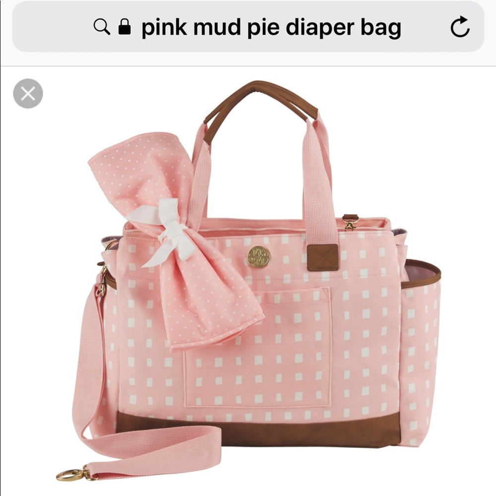 Pink mud pie diaper bag over sized